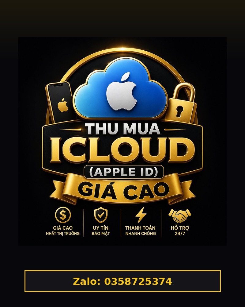 Icloud DKGems - Thu mua iCloud giá cao, uy tín, bảo mật